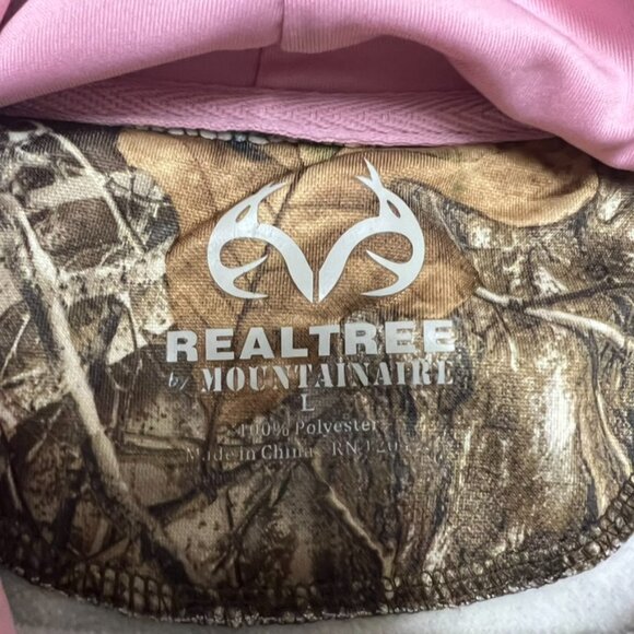 Real Tree Realtree Camo Womens Camouflage Pink Hoodie Sweatshirt size Large - Picture 3 of 5
